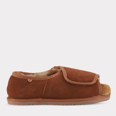 Lamo Men's Classic Apma Open Toe Wrap Slip-on - Wide In Chestnut In Pink