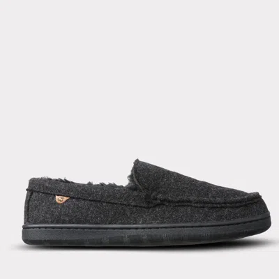 Lamo Men's Classic Harrison Wool Slip-on Moccasin In Black