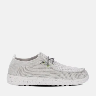 Lamo Men's Michael Knit Lite Deck Shoe In Light Grey In Gray