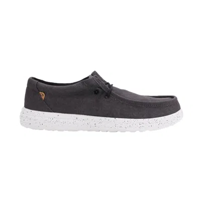 Lamo Men's Paul Canvas Deck Shoe In Black In Gray