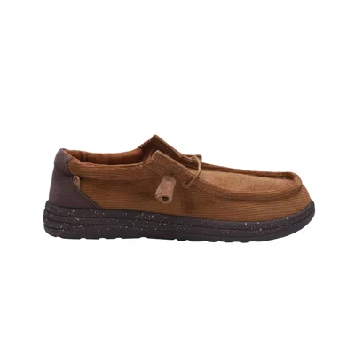 Lamo Men's Paul Canvas Deck Shoe In Chocolate Corduroy In Brown