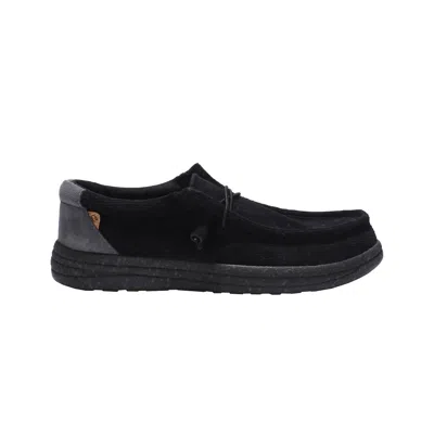 Lamo Men's Paul Canvas Deck Shoes In Black Corduroy
