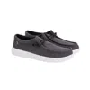 Lamo Paul Elastic Tie Loafer In Black In Black