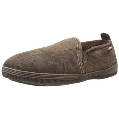 Lamo Romeo Mens Suede Fleece Lined Moccasin Slippers In Gold