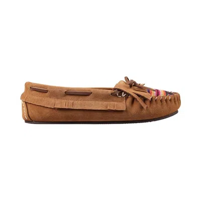 Lamo Women's Alita Slip-on Moccasins In Chestnut/multi Serape In Brown