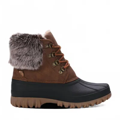 Lamo Women's Brielle Lace Up Boot In Waxed Chestnut In Multi