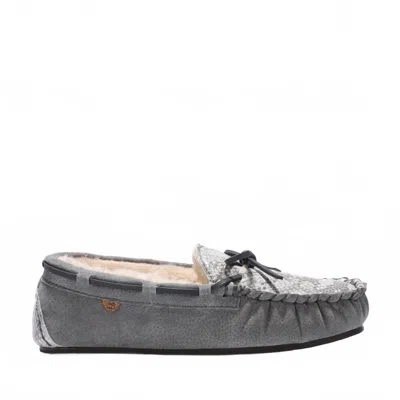 Lamo Women's Britain Moc Ii Slipper In Grey Snake In Gray