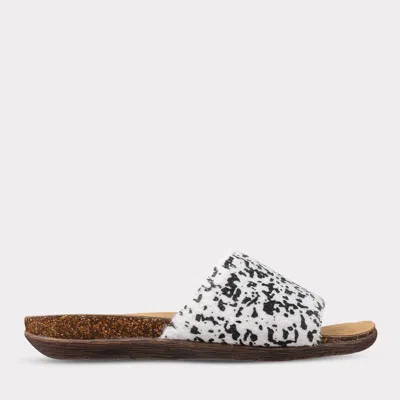 Lamo Women's Clea Slide Sandal In Black/white