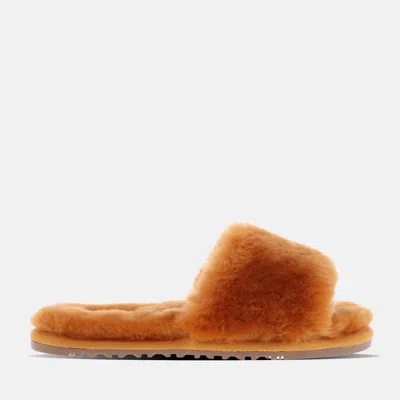 Lamo Women's Naomi Sheepskin Slide Sandal In Terra Cotta In Multi