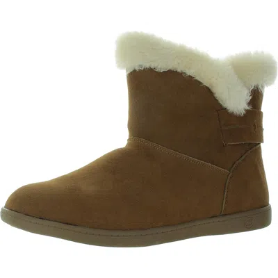 Lamo Womens Zipper Suede Winter & Snow Boots In Pink