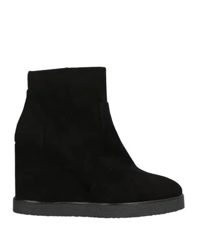 L'amour By Albano Woman Ankle Boots Black Size 5 Leather