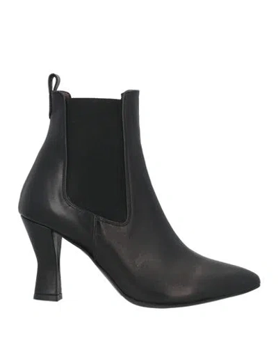 L'amour By Albano Woman Ankle Boots Black Size 6 Calfskin