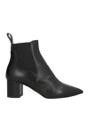L'amour By Albano Woman Ankle Boots Black Size 6 Leather In Black