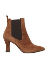 L'amour By Albano Woman Ankle Boots Brown Size 9 Leather In Brown