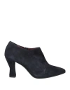 L'amour By Albano Woman Ankle Boots Navy Size 8 Leather In Blue