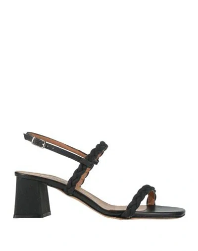 L'amour By Albano Woman Sandals Black Size 7 Textile Fibers