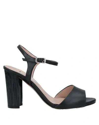 L'amour By Albano Woman Sandals Black Size 7 Textile Fibers