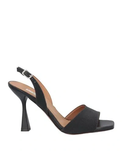 L'amour By Albano Woman Sandals Black Size 8 Textile Fibers