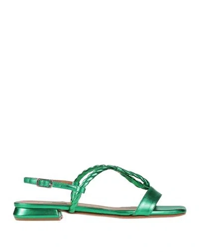 L'amour By Albano Woman Sandals Green Size 7 Synthetisches Material