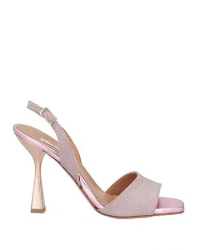 L'amour By Albano Woman Sandals Pink Size 6 Textile Fibers