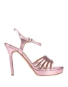 L'amour By Albano Woman Sandals Pink Size 8 Textile Fibers In Pink