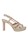 L'amour By Albano Woman Sandals Platinum Size 9 Textile Fibers In Grey