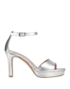 L'amour By Albano Woman Sandals Silver Size 8 Rubber