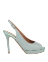 L'amour By Albano Woman Sandals Turquoise Size 5 Textile Fibers In Blue