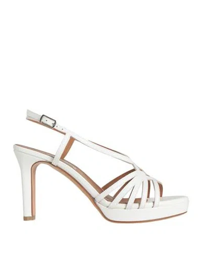 L'amour By Albano Woman Sandals White Size 10 Textile Fibers