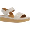 L'amour Des Pieds Abrilla Slingback Platform Sandal In Taupe