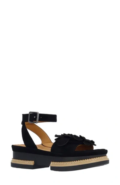 L'amour Des Pieds Alaric Ankle Strap Platform Sandal In Black