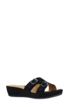L'amour Des Pieds Careena Wedge Slide Sandal In Black