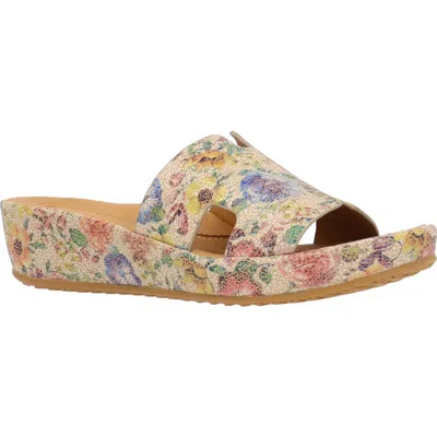 L'amour Des Pieds Catiana Platform Sandal In Beige/pastel