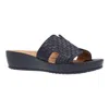 L'amour Des Pieds Cusaro Platform Wedge Slide Sandal In Black