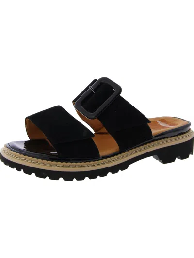 L'amour Des Pieds Dalbir Womens Suede Adjustable Slide Sandals In Multi