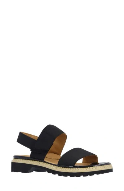 L'amour Des Pieds Delphina Ankle Strap Sandal In Black