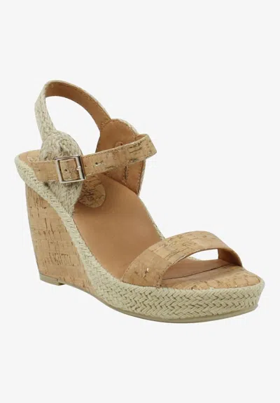 L'amour Des Pieds Iditri Sandals Brown Wedge Heel Espadrille Zap1031 In Multi