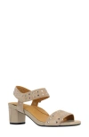 L'amour Des Pieds Maddex Studded Sandal In Taupe