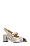 L'amour Des Pieds Merryn Slingback Sandal In Gold