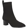 L'amour Des Pieds Picarus Womens Leather Trim Knit Ankle Boots In Black
