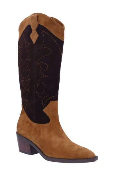 L'amour Des Pieds Veera Western Boot In Coffee/chocolate