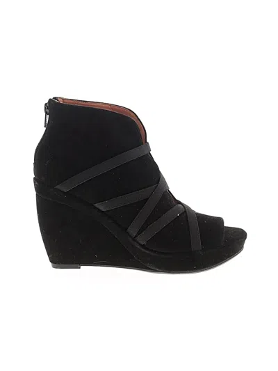 Pre-owned L'amour Des Pieds Wedges In Black
