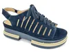 L'amour Des Pieds Women's Adriel Platform Sandal In Black In Blue