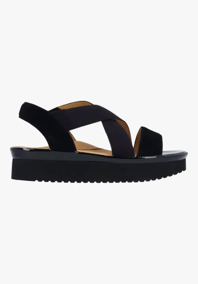 L'amour Des Pieds Women's Aizling Sandal In Black Kid Suede