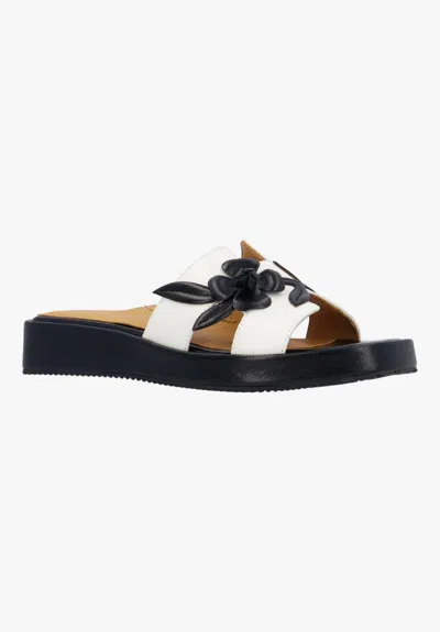 L'amour Des Pieds Women's Aldara Sandals In White Black Capri Kid In Multi