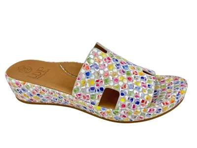 L'AMOUR DES PIEDS WOMEN'S CATIANA SLIDE SANDAL IN MULTI