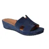 L'amour Des Pieds Catiana Platform Sandal In Blue