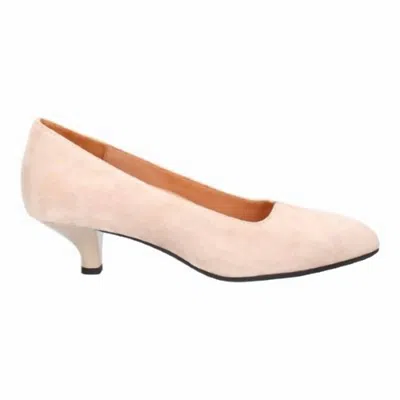 L'amour Des Pieds Women's Kavan Heeled Pumps In Taupe Suede In Pink