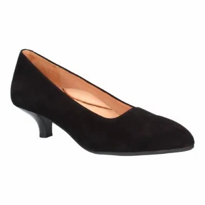 L'amour Des Pieds Women's Kavan Suede Almond Toe Pump In Black