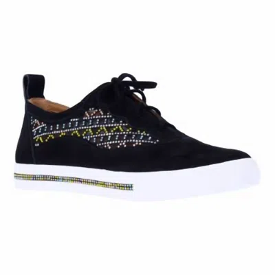 L'amour Des Pieds Women's Kishen Leather Sneakers In Black
